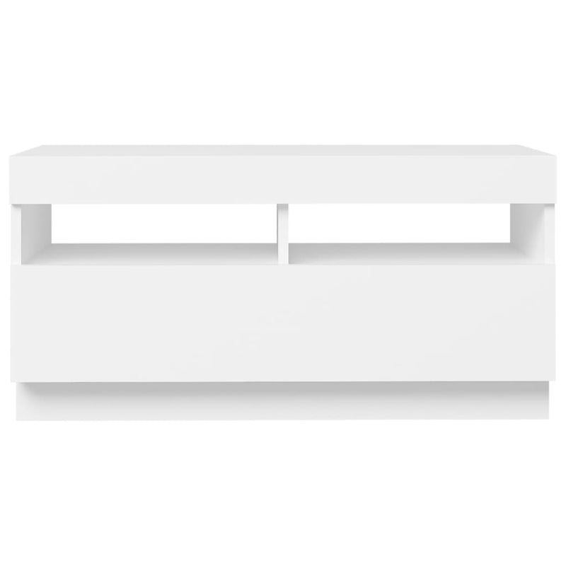 vidaXL TV Cabinet with LED Lights White 80x35x40 cm