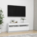 vidaXL TV Cabinet with LED Lights White 100x35x40 cm