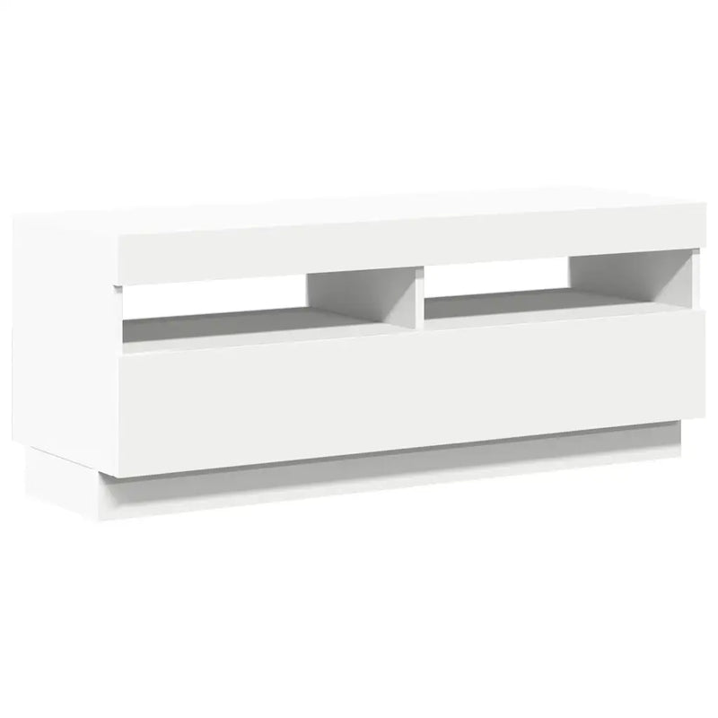 TV Cabinet with LED Lights White 100x35x40 cm