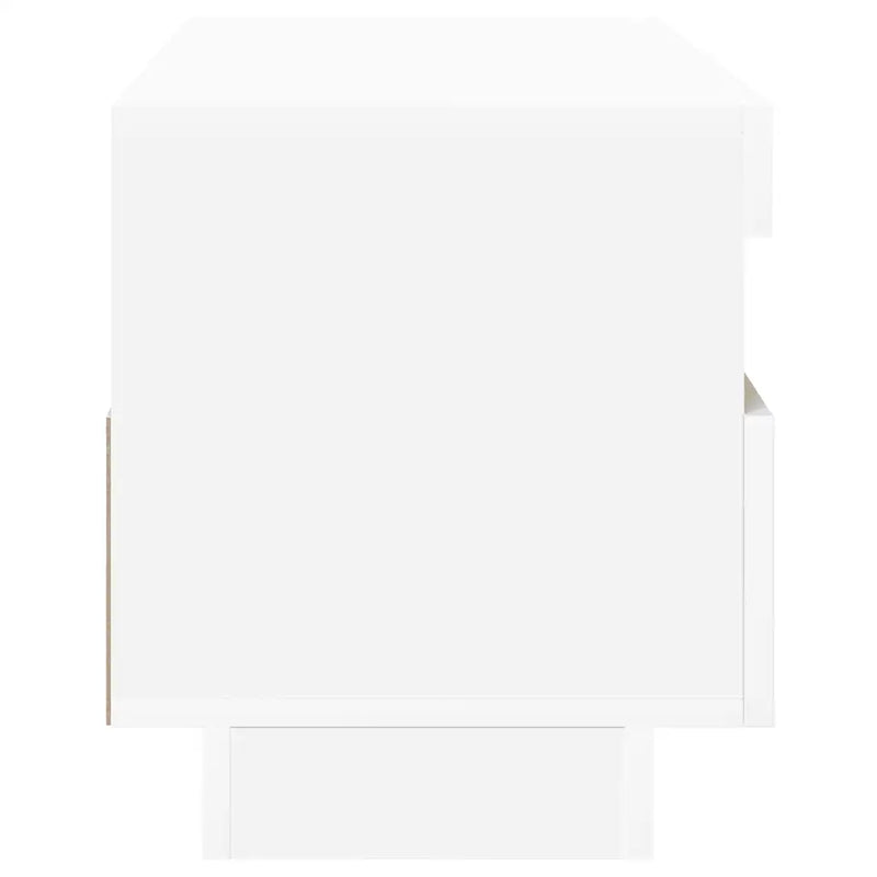 TV Cabinet with LED Lights White 100x35x40 cm