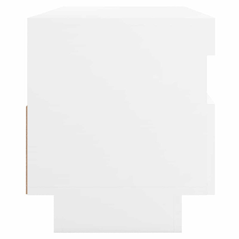 vidaXL TV Cabinet with LED Lights White 100x35x40 cm