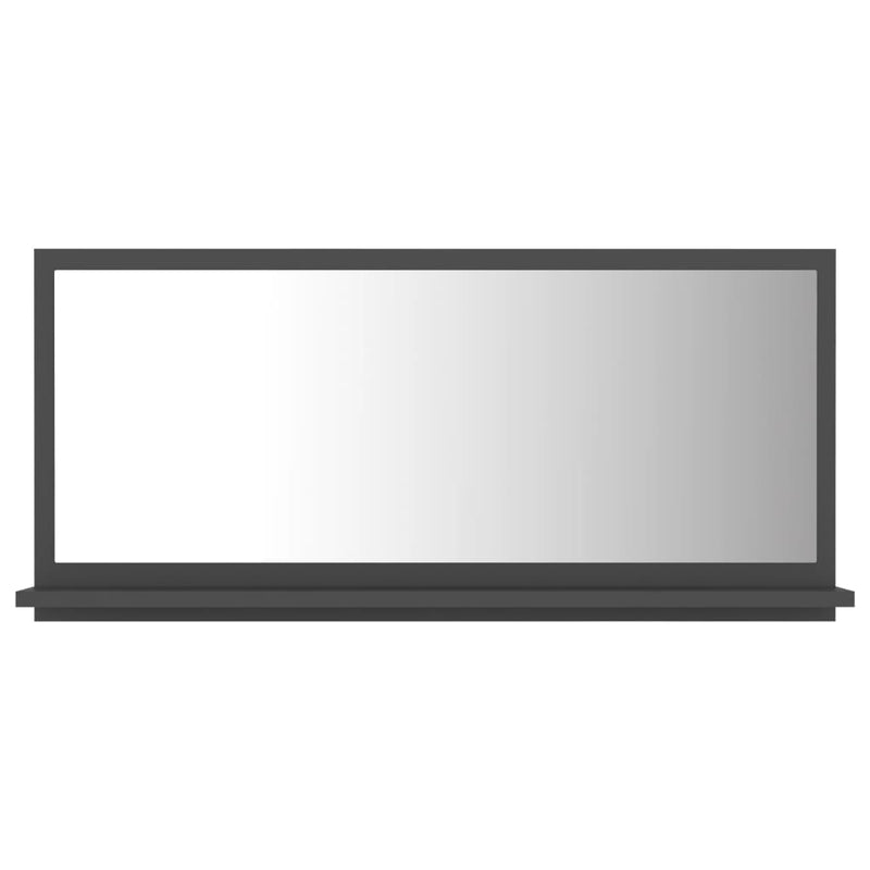 vidaXL Bathroom Mirror Grey 80x10.5x37 cm Engineered Wood
