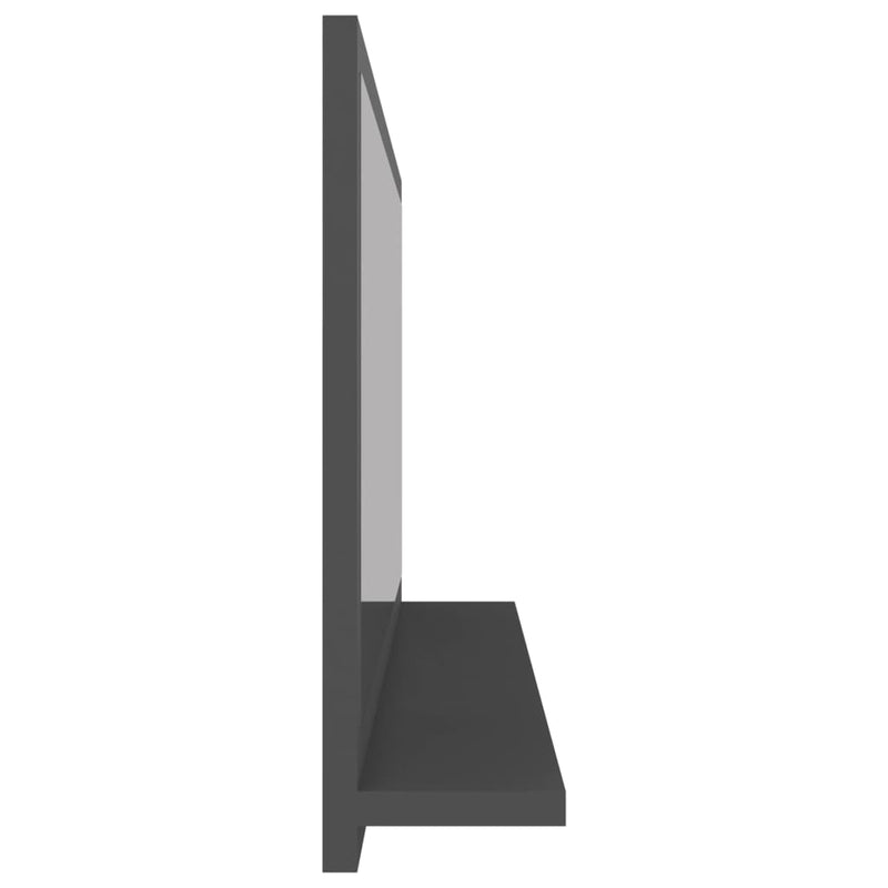 vidaXL Bathroom Mirror Grey 80x10.5x37 cm Engineered Wood
