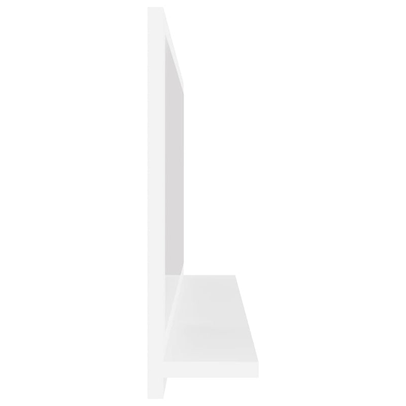 vidaXL Bathroom Mirror High Gloss White 80x10.5x37 cm Engineered Wood