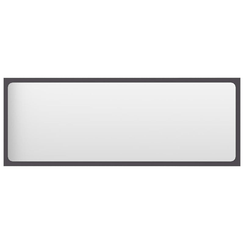 vidaXL Bathroom Mirror Grey 100x1.5x37 cm Engineered Wood