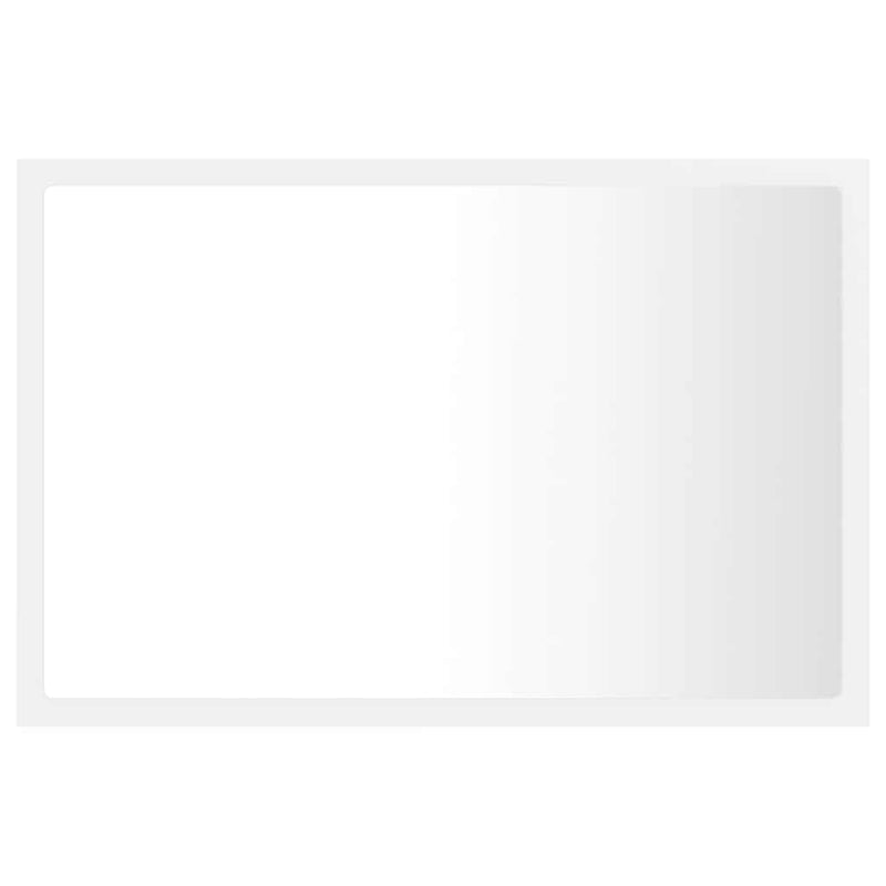vidaXL LED Bathroom Mirror White 60x8.5x37 cm Acrylic