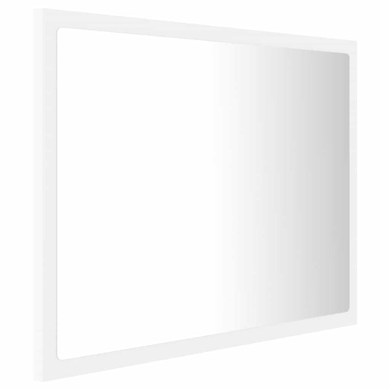 vidaXL LED Bathroom Mirror White 60x8.5x37 cm Acrylic