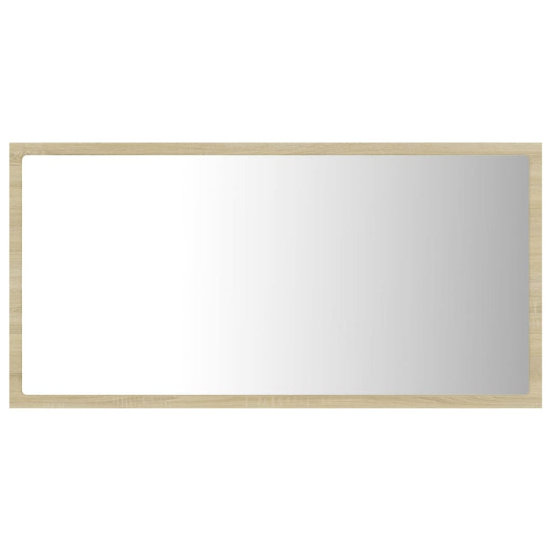vidaXL LED Bathroom Mirror Sonoma Oak 80x8.5x37 cm Acrylic