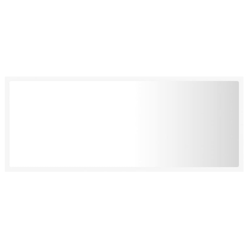 vidaXL LED Bathroom Mirror White 100x8.5x37 cm Acrylic
