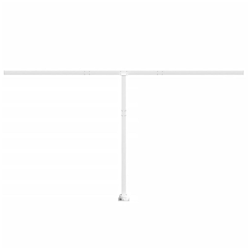 vidaXL Awning Post Set White 450x245 cm Iron