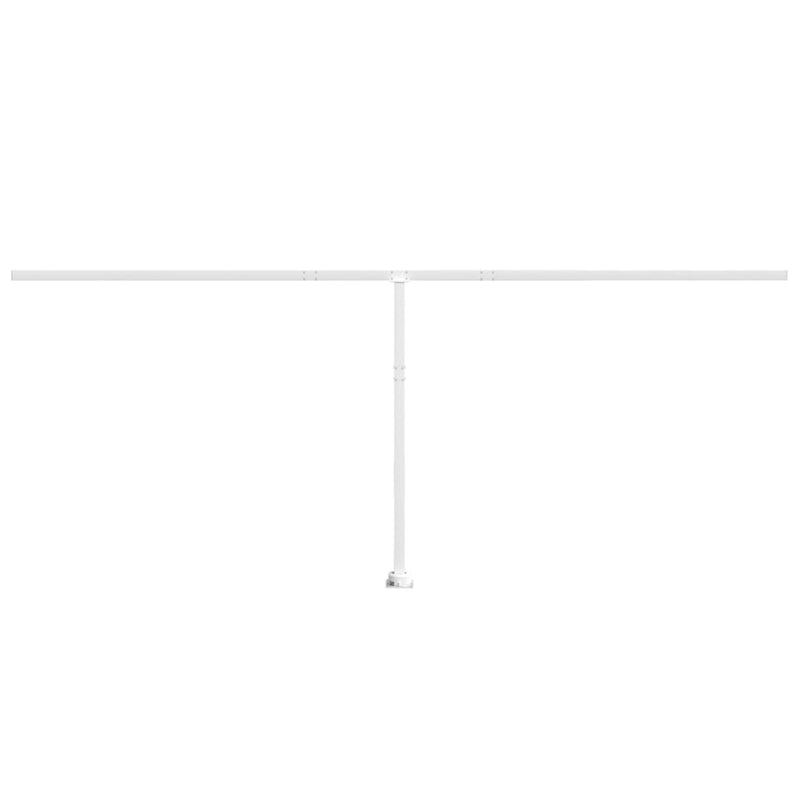 vidaXL Awning Post Set White 600x245 cm Iron