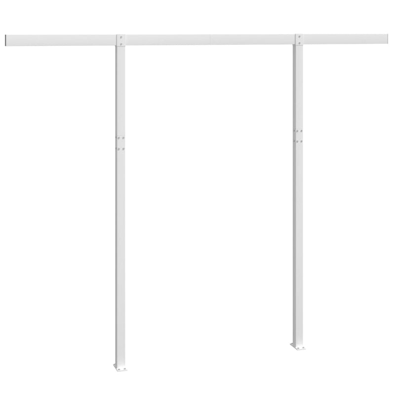 vidaXL Awning Post Set White 300x245 cm Iron