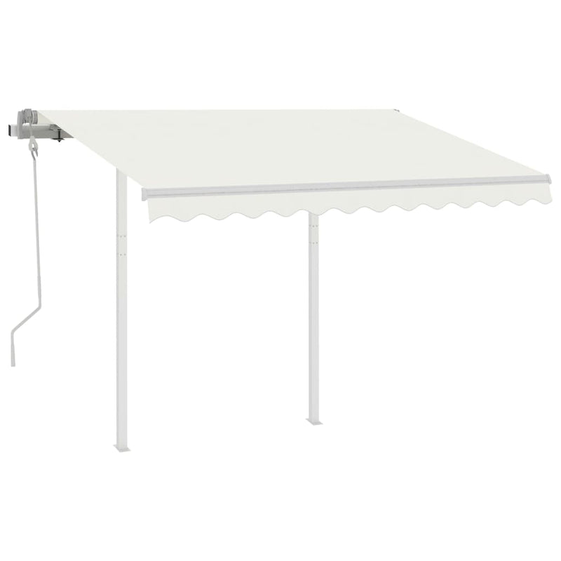 vidaXL Awning Post Set White 300x245 cm Iron