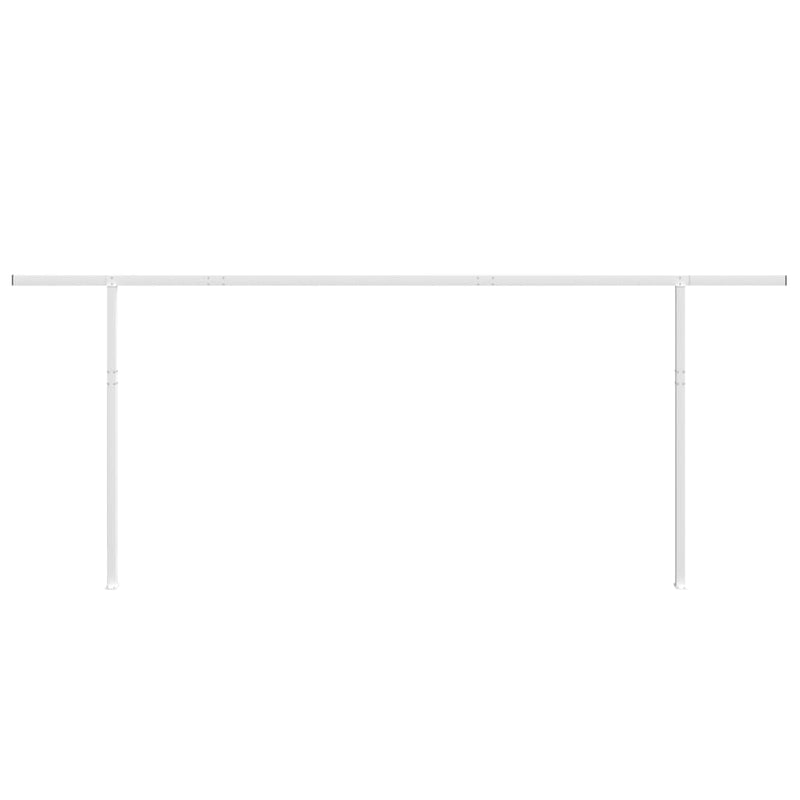 vidaXL Awning Post Set White 600x245 cm Iron
