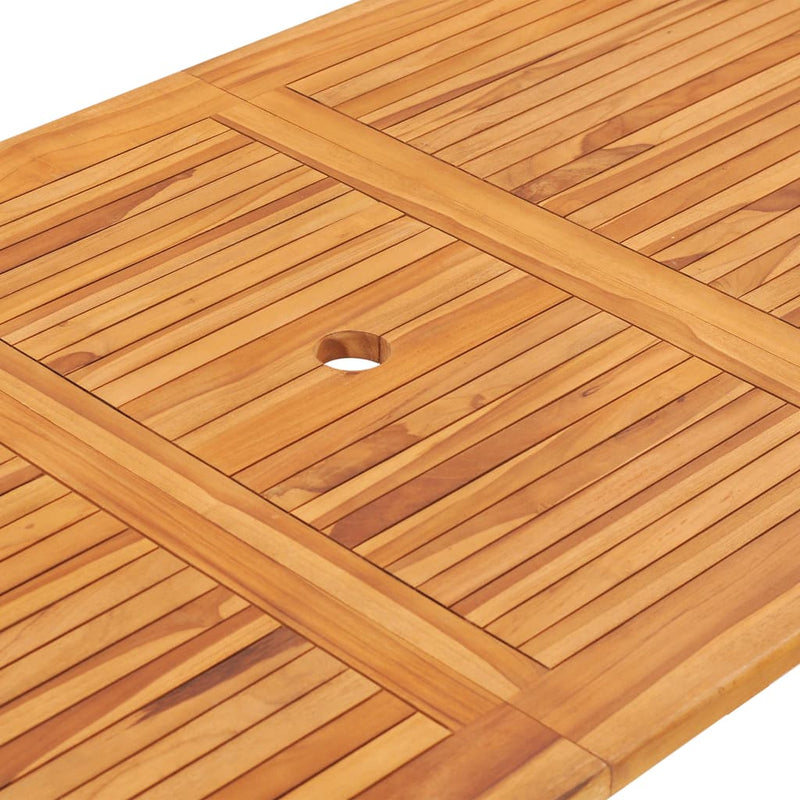 vidaXL 9 Piece Folding Outdoor Dining Set Solid Wood Teak