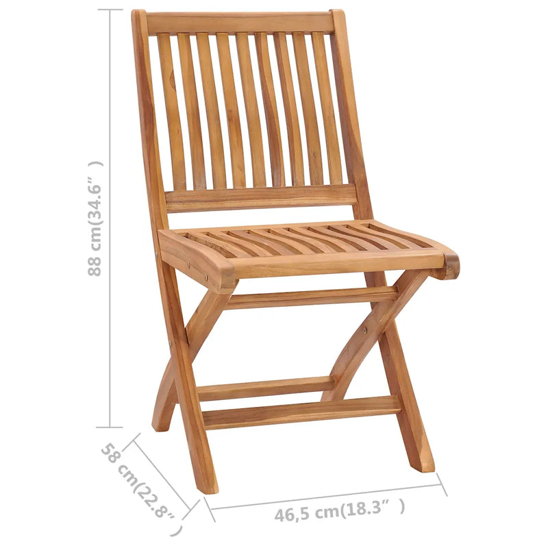 5 Piece Garden Dining Set Solid Teak Wood