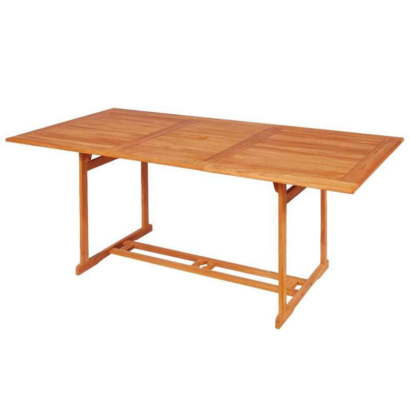 vidaXL 9 Piece Garden Dining Set Solid Teak Wood