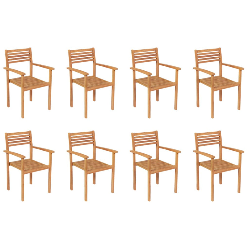 vidaXL 9 Piece Garden Dining Set Solid Teak Wood
