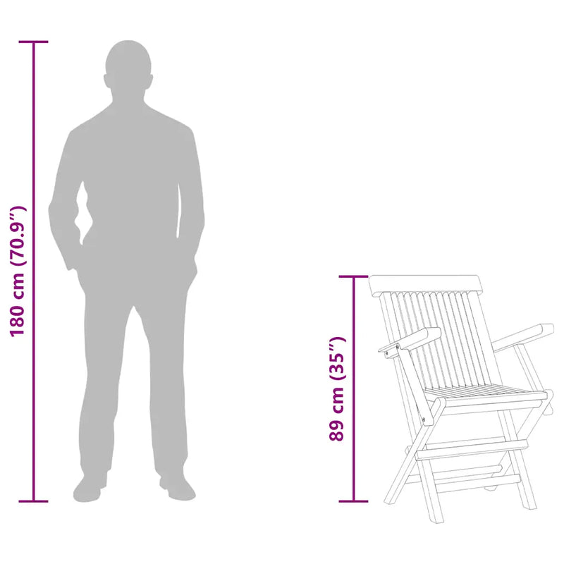 5 Piece Garden Dining Set Solid Teak Wood