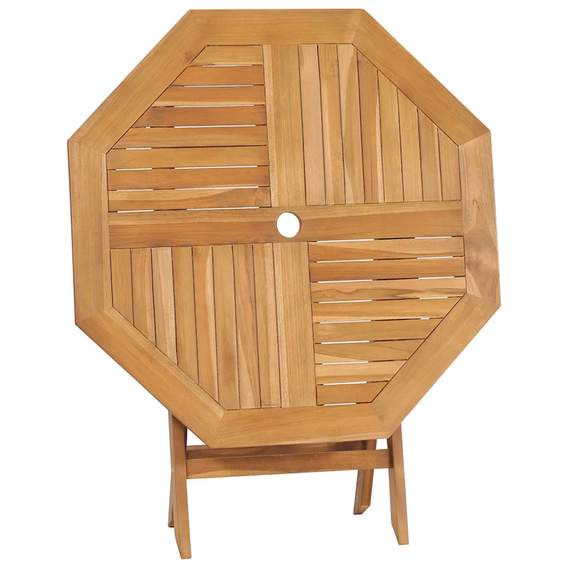 5 Piece Garden Dining Set Solid Teak Wood
