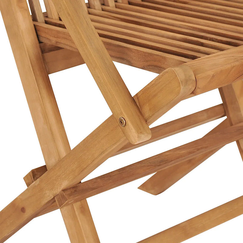 5 Piece Garden Dining Set Solid Teak Wood