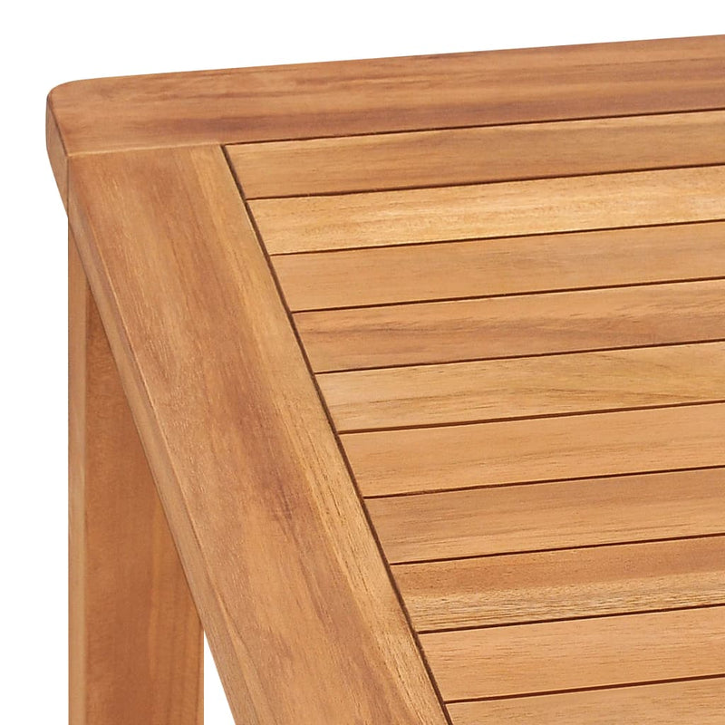 5 Piece Garden Dining Set 140x80 cm Solid Teak Wood