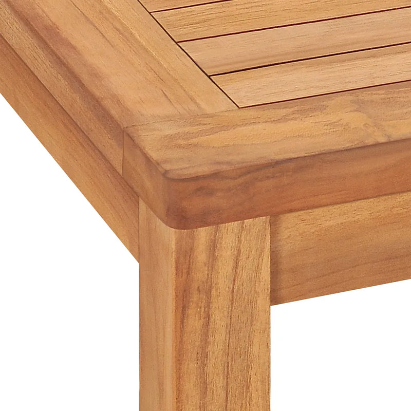 5 Piece Garden Dining Set 140x80 cm Solid Teak Wood