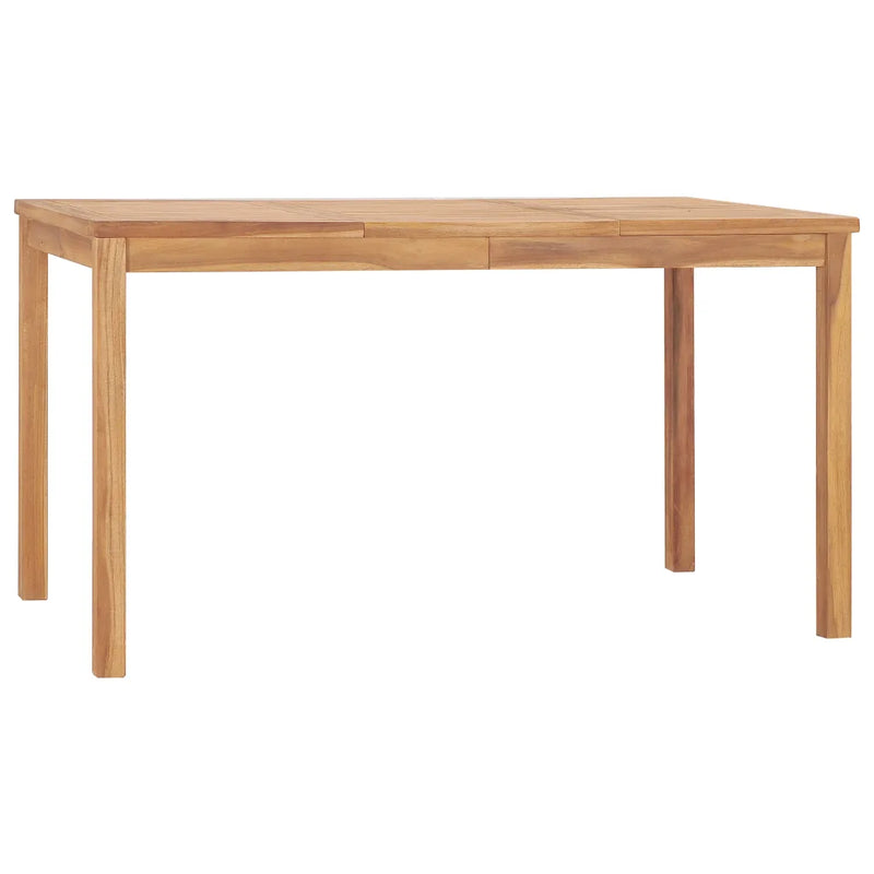 5 Piece Garden Dining Set 140x80 cm Solid Teak Wood