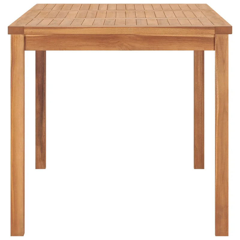 5 Piece Garden Dining Set 140x80 cm Solid Teak Wood