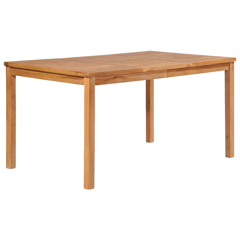 5 Piece Garden Dining Set 150x90 cm Solid Teak Wood