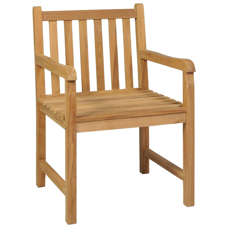 5 Piece Garden Dining Set 160x80 cm Solid Teak Wood