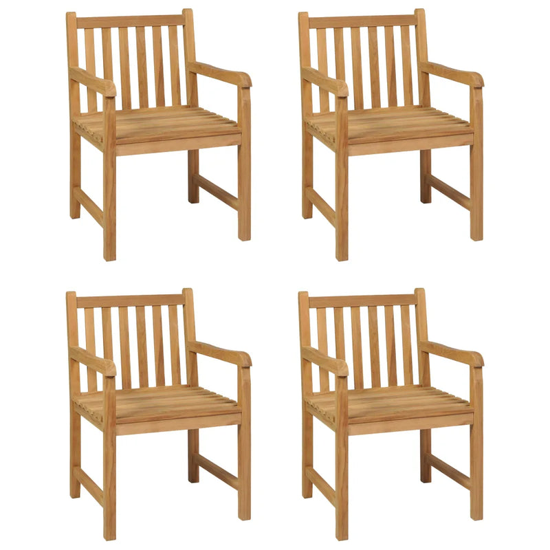 5 Piece Garden Dining Set 180x90 cm Solid Teak Wood