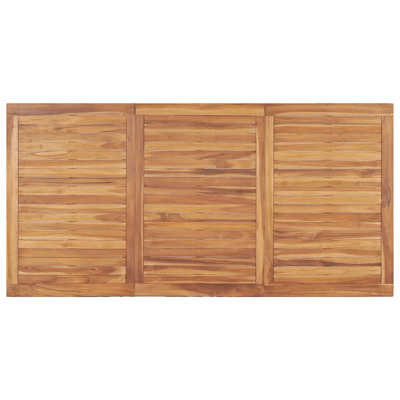 5 Piece Garden Dining Set 180x90 cm Solid Teak Wood