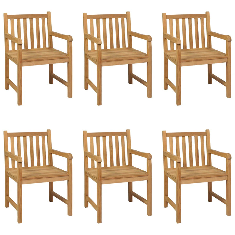 7 Piece Garden Dining Set 180x90 cm Solid Teak Wood