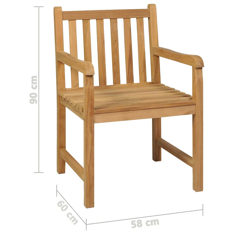 7 Piece Garden Dining Set 200x100 cm Solid Teak Wood