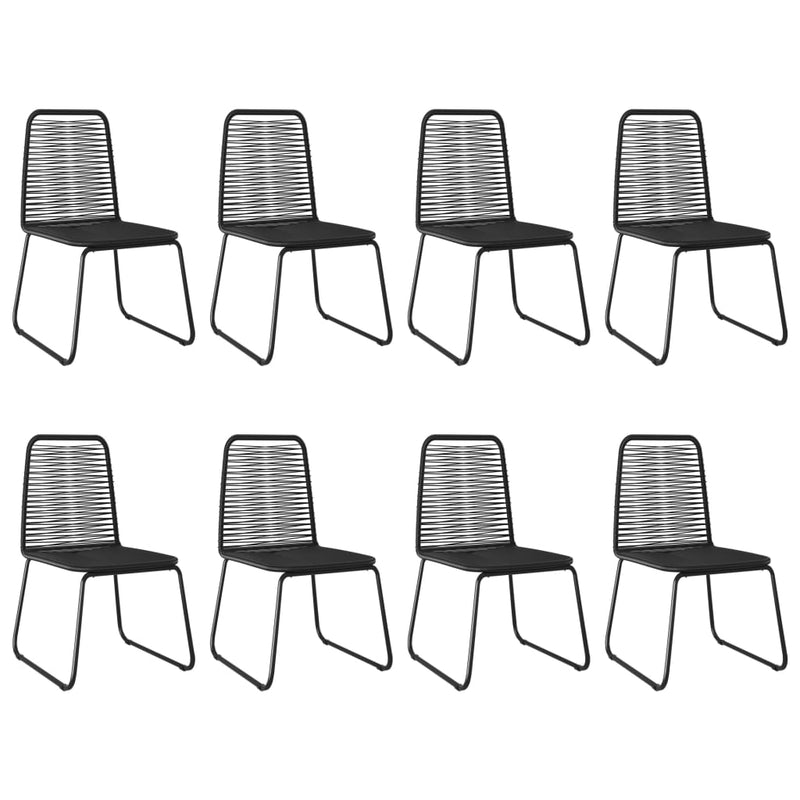 vidaXL 9 Piece Garden Dining Set PVC Rattan Black and Brown