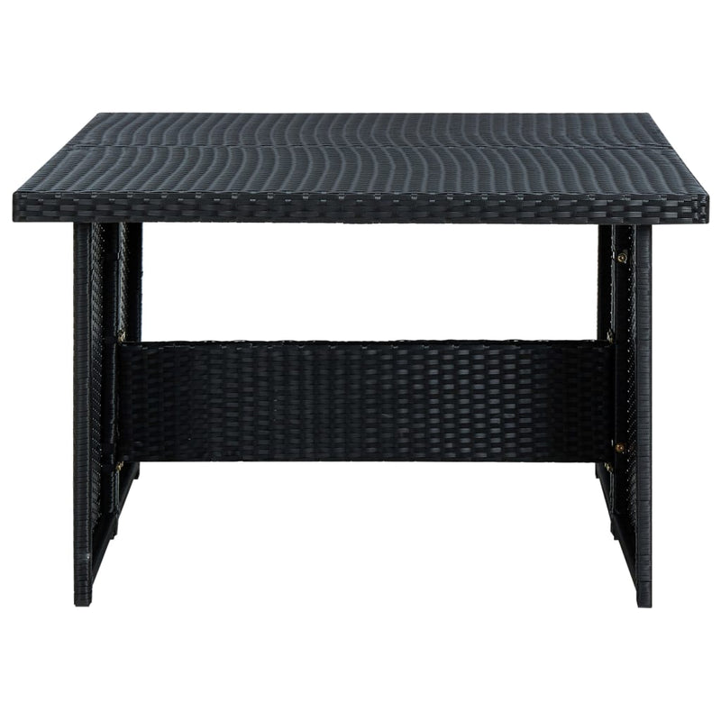 vidaXL 6 Piece Garden Lounge Set with Cushions Poly Rattan Black