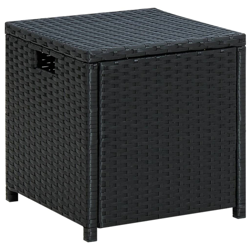vidaXL 6 Piece Garden Lounge Set with Cushions Poly Rattan Black