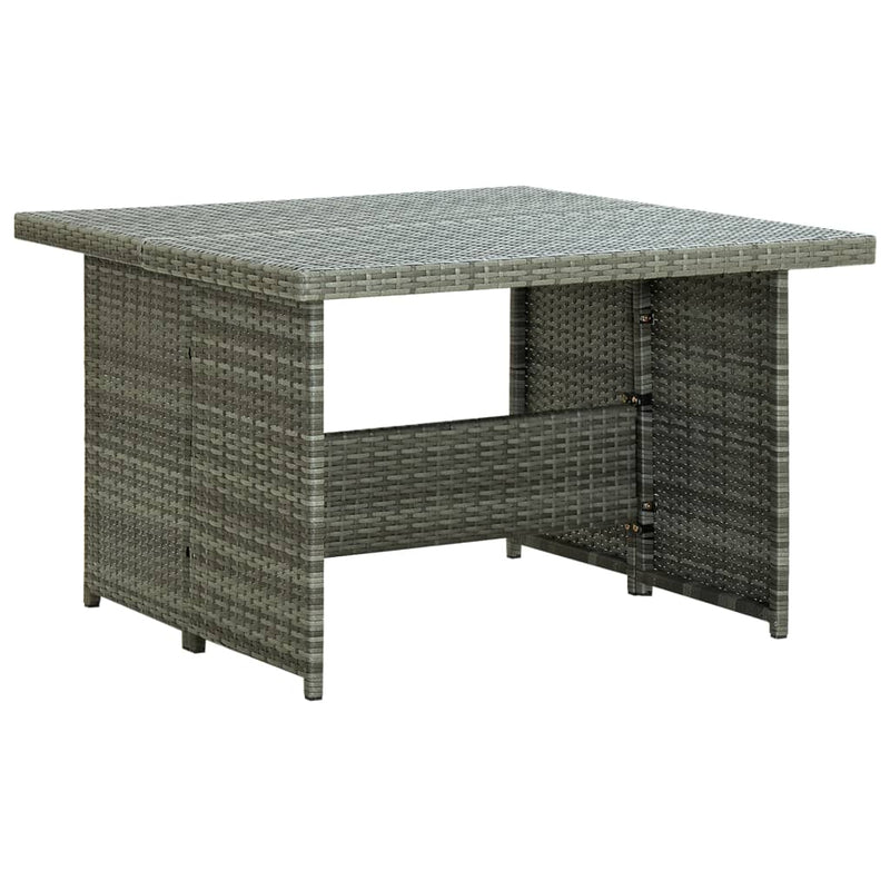 vidaXL 6 Piece Garden Lounge Set with Cushions Poly Rattan Grey