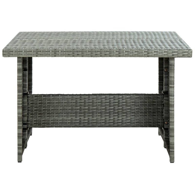vidaXL 6 Piece Garden Lounge Set with Cushions Poly Rattan Grey