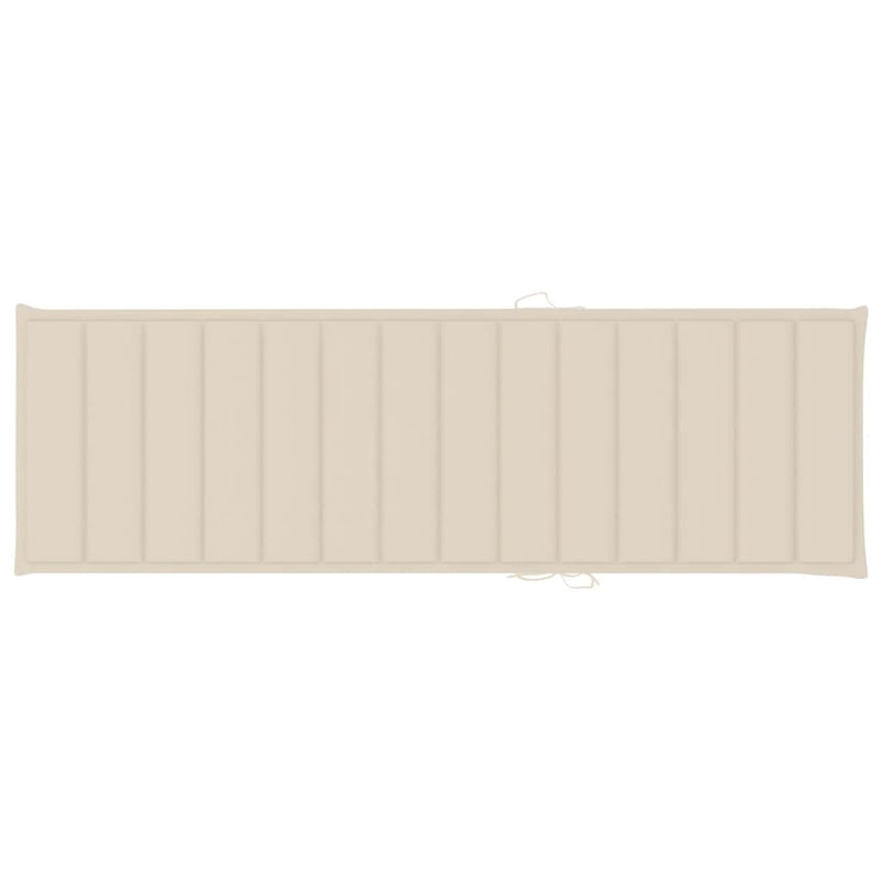 vidaXL Garden Sun Lounger with Cushion Solid Acacia Wood