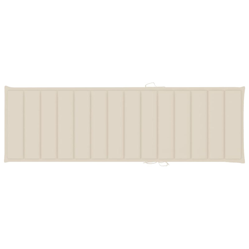 vidaXL Garden Sun Lounger with Cushion Solid Acacia Wood