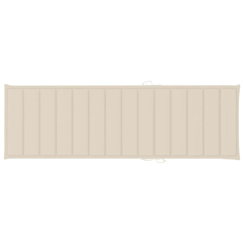 vidaXL Garden Sun Lounger with Cushion Solid Acacia Wood