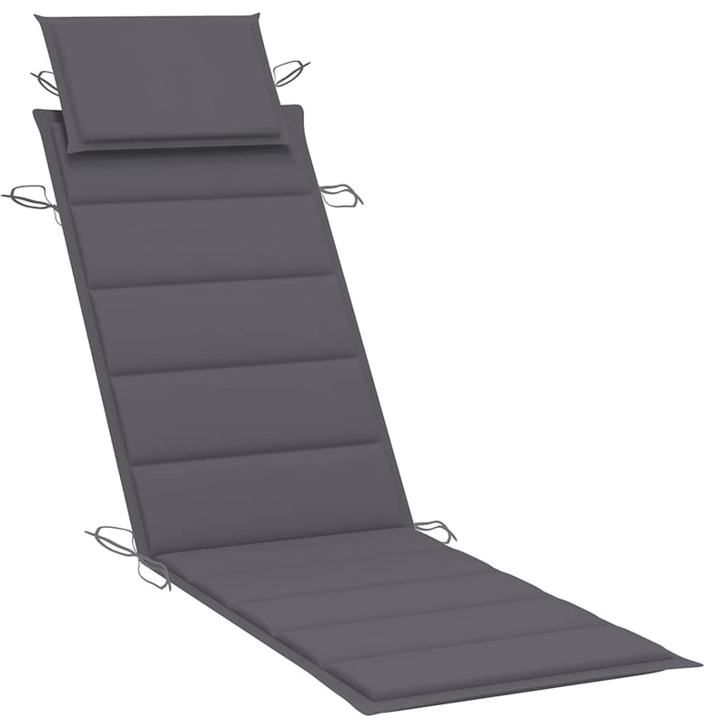 vidaXL Garden Sun Lounger with Cushion Solid Wood Acacia