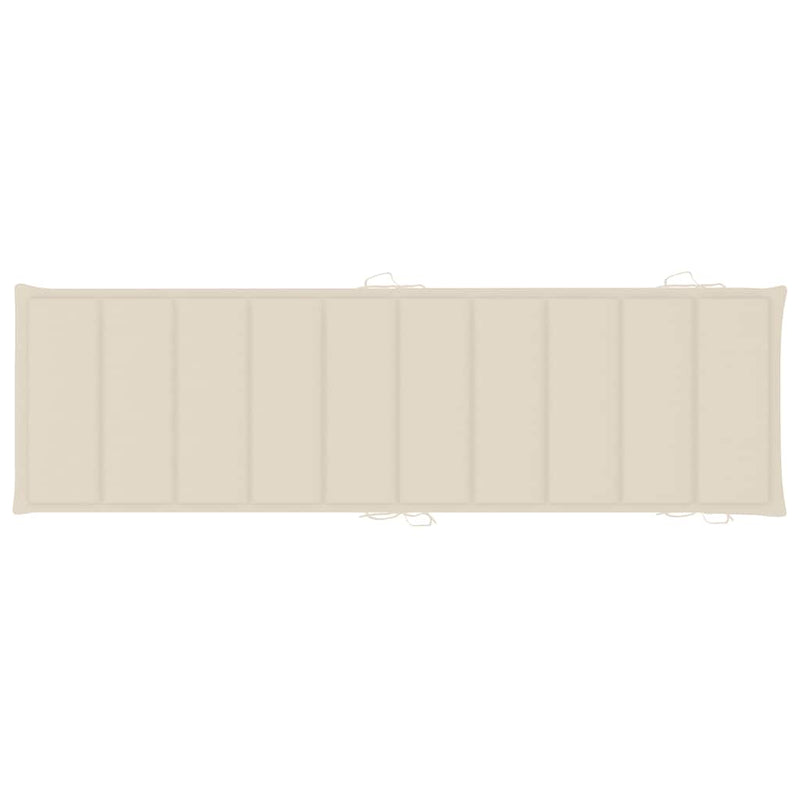 vidaXL Garden Sun Lounger with Cushion Solid Wood Acacia