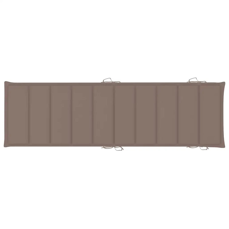 Garden Sun Lounger with Cushion Solid Acacia Wood