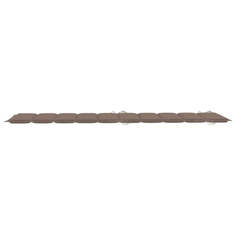 Garden Sun Lounger with Cushion Solid Acacia Wood