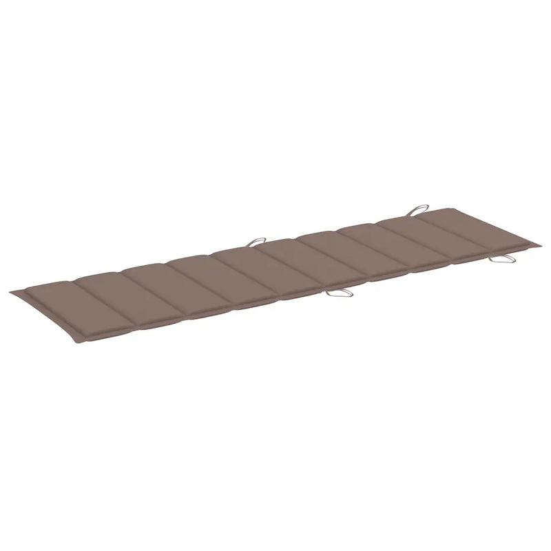 Garden Sun Lounger with Cushion Solid Acacia Wood