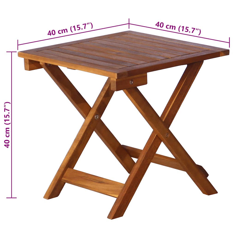 vidaXL Garden Sun Lounger with Table and Cushion Solid Wood Acacia