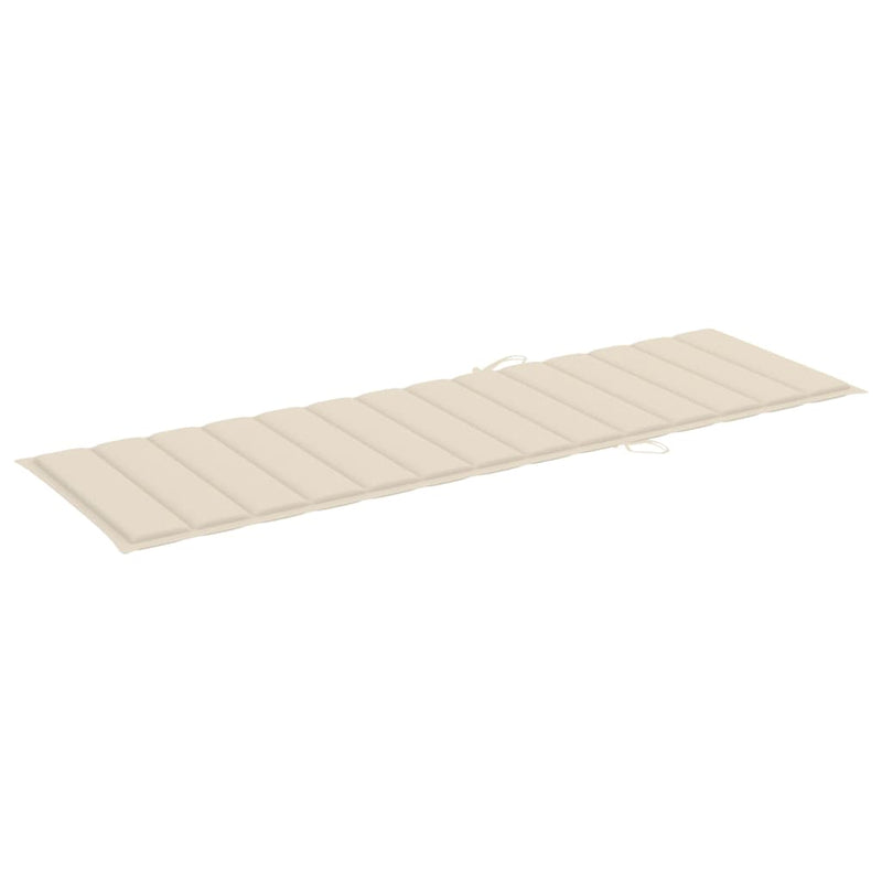 vidaXL Garden Sun Lounger with Cushion Solid Wood Acacia